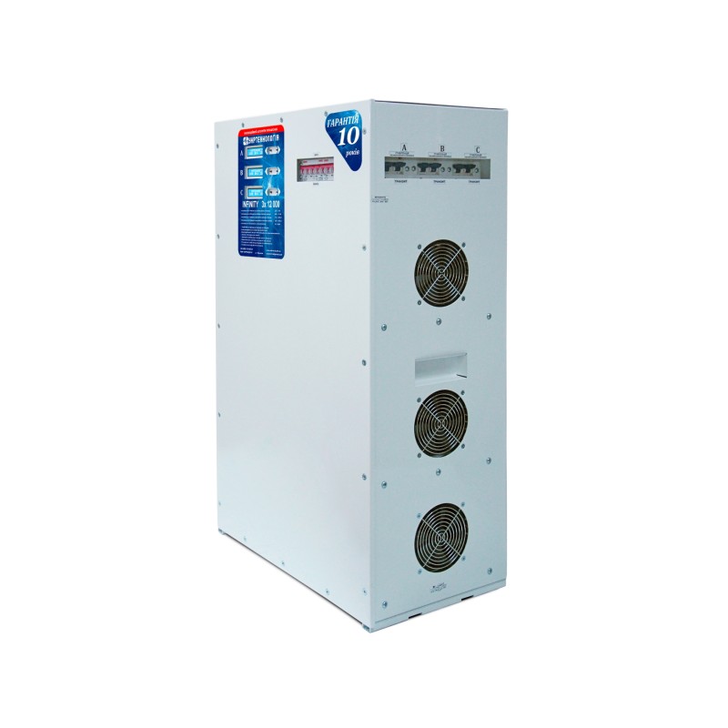 Трифазний стабілізатор напруги Укртехнологія НСН-12000х3 INFINITY